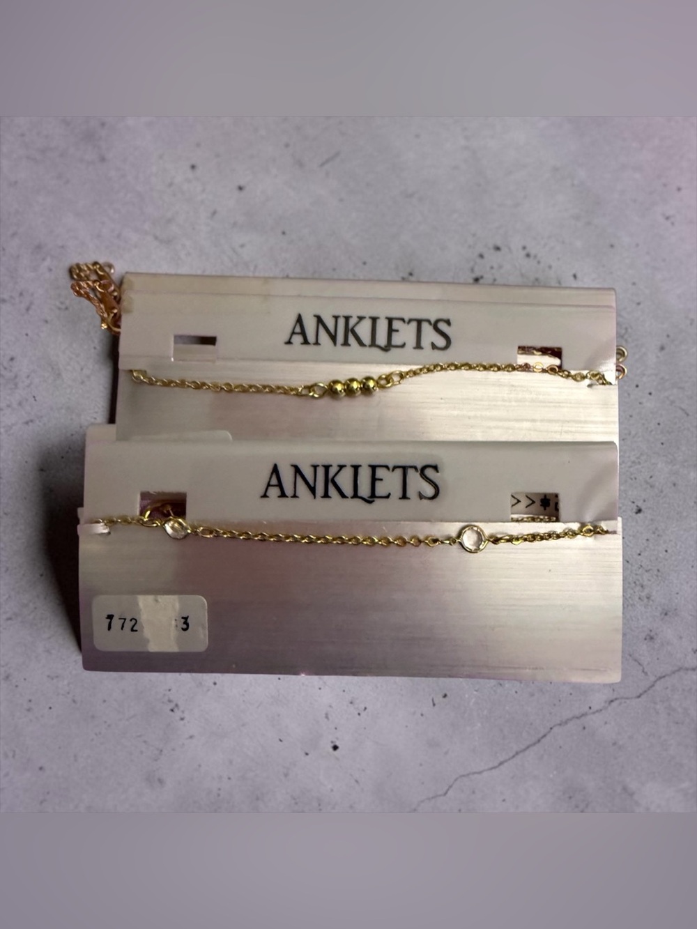 Delicate Gold Anklets - Set of 2